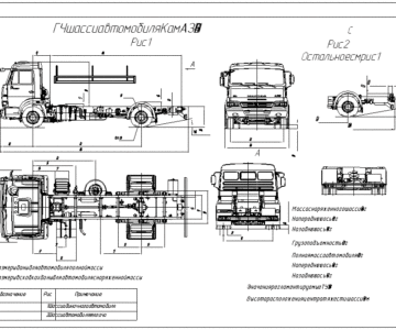 Чертеж Чертеж шасси КАМАЗ-4308