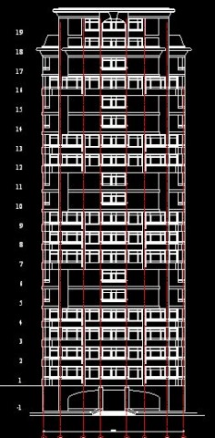 Чертеж Чертеж 20-ти этажного дома