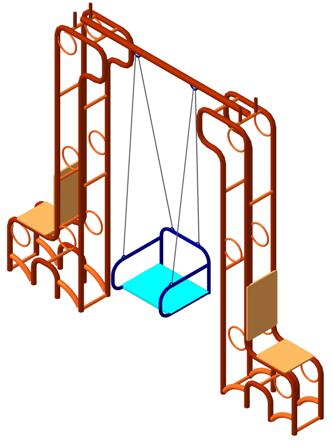 3D модель Качели "Жираф"