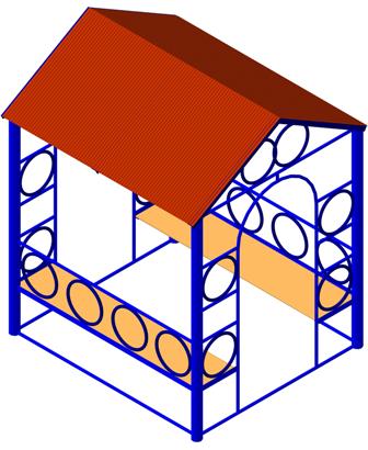 3D модель Беседка сборно разборной садовой