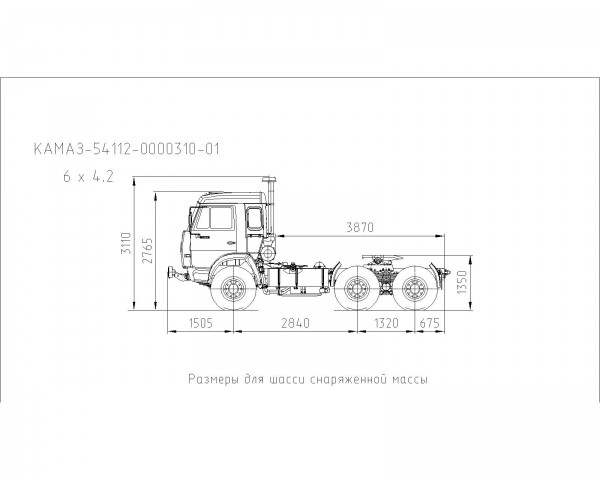 Чертеж КАМАЗ- 54112