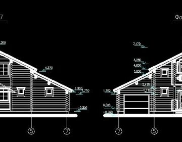 Чертеж Частный дом из сруба