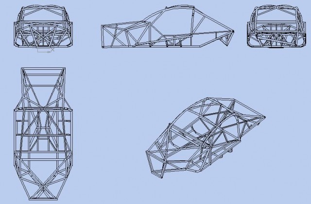 3D модель 3D модель каркаса а/ м Rally Fighter