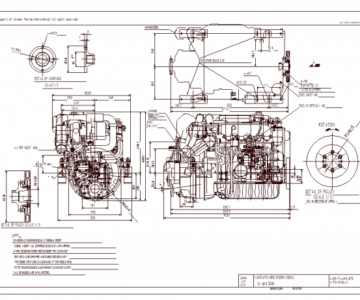 Чертеж Судовые двигатели Yanmar