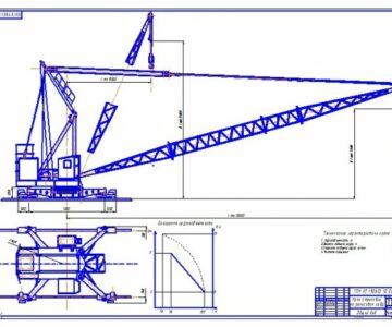 Чертеж Кран стреловой на рельсовом ходу