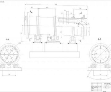 Чертеж Курсовая по ПАПП "Расчет барабанной сушилки"