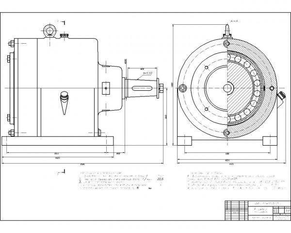 Чертеж Чертеж волнового редуктора
