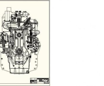 Чертеж двигатель Mercedes 220 D