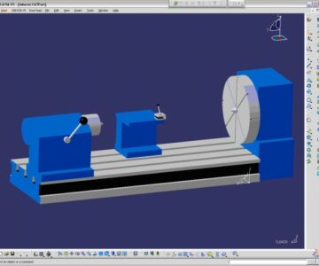 3D модель чертёж токарно-винторезного станка 3D