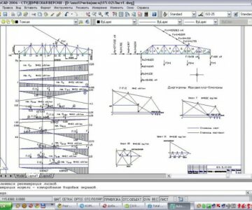 Чертеж Расчет и проектирование плоской крановой фермы AutoCAD