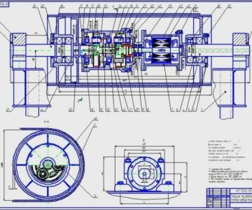 Чертеж Чертеж двуступенчатого мотор-редуктора