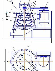 Чертеж Центробежная многоступенчатая дробилка