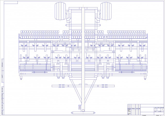 Чертеж Чертеж культиватора КПП-8 ВО