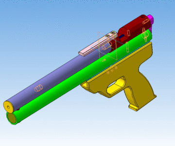 3D модель Пневматический пистолет ИЖ53