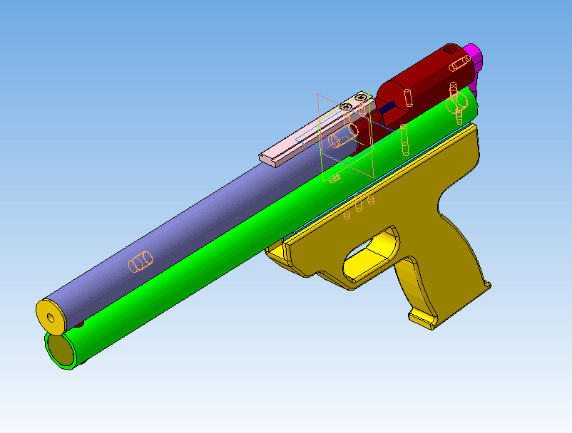 3D модель Пневматический пистолет ИЖ53