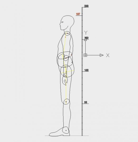 Чертеж Макет человека