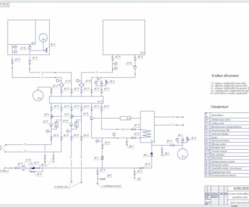 Чертеж Система теплоснабжения загородного дома
