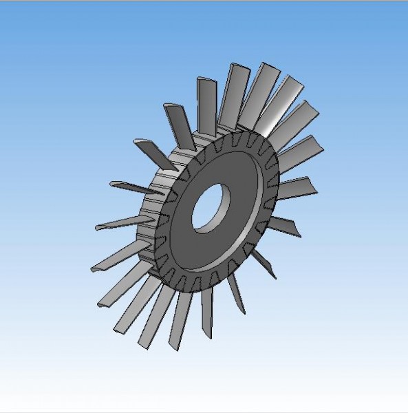 3D модель Ступень турбины 3D Модель сборки
