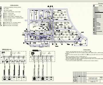 Чертеж План расположения сети освещения