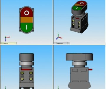 3D модель Кнопка управления APBB-22N 3D