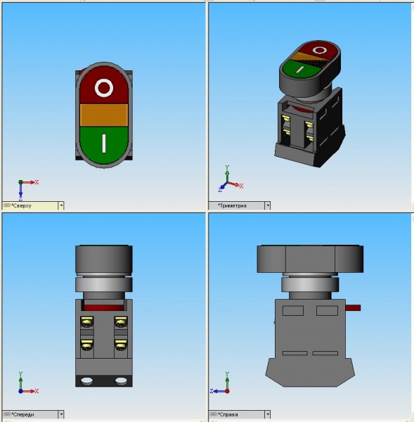 3D модель Кнопка управления APBB-22N 3D