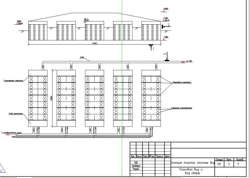 Чертеж Станция очистки сточных вод 2700 м3/сут
