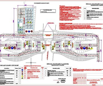 Чертеж Схема обустройства строительной площадки