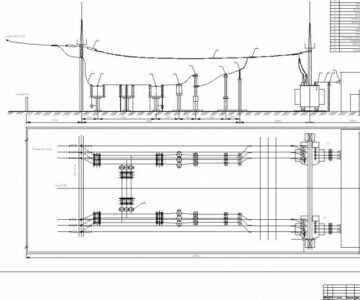 Чертеж план разрез ПС 110/10 кВ