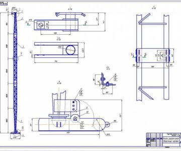 Чертеж Монтажная мачта решетчатого типа