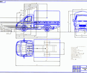 Чертеж Компоновка ГАЗ-3302