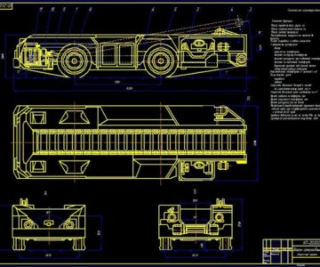 Чертеж Вагон самоходный