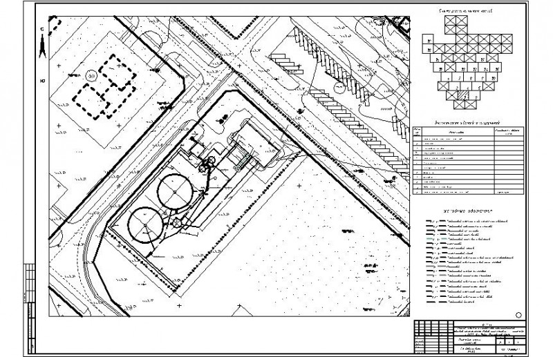 Чертеж план ТХ очистных сооружений ливневого стока.
