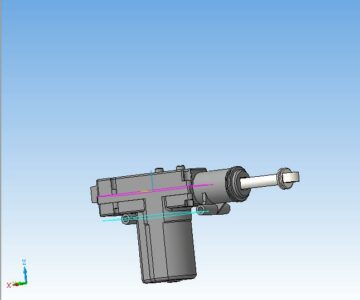 3D модель Чертёж электродвигателя с возвратно-поступательным механизмом