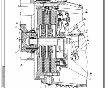 Чертеж Сцепление КамАЗ 4310
