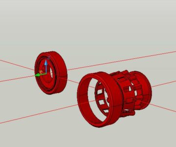 3D модель Чертёж подшипника трапецевидным основанием