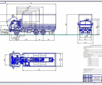 Чертеж Камаз 53212 Общий вид