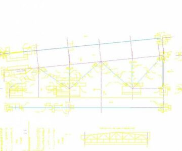 Чертеж Стропильная ферма для здания с металлическим каркасом