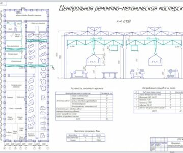 Чертеж чертеж ремонтной базы