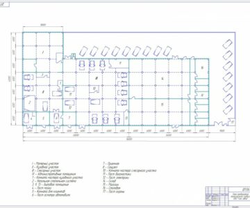 Чертеж Планировка окрасочного участка