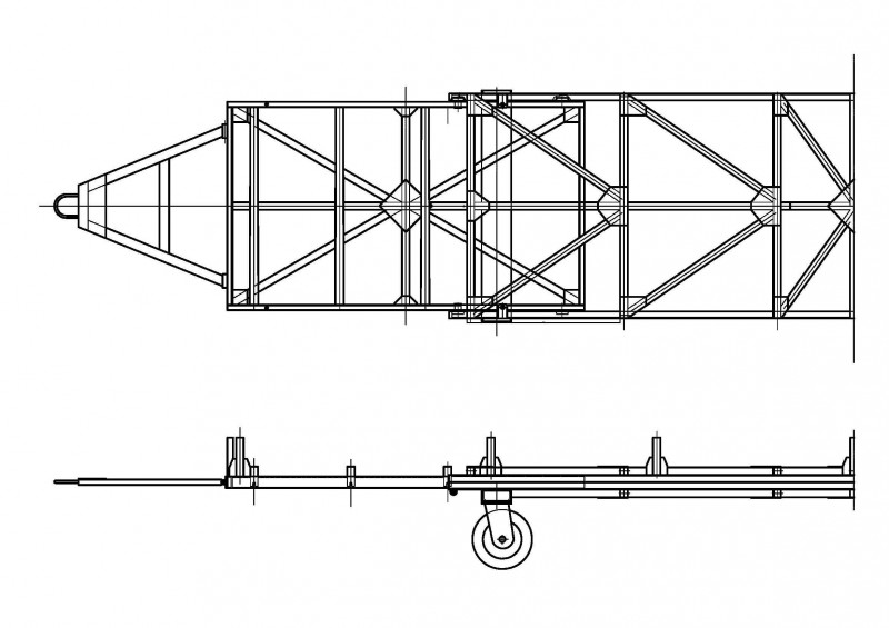 Чертеж чертеж тележка для крупногабаритных деталей