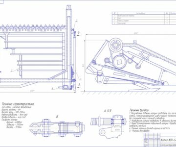 Чертеж Жатка фронтальная ЖВН-6