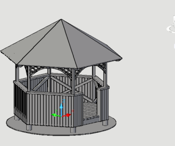 3D модель Чертежи дачной беседки