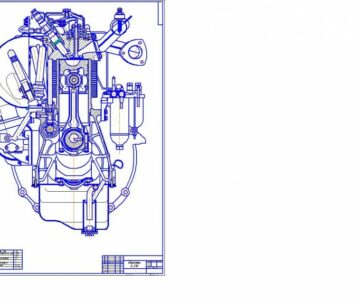 Чертеж Чертеж двигателя Д-37М