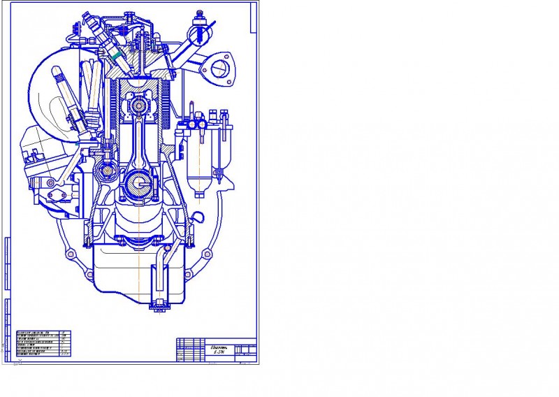 Чертеж Чертеж двигателя Д-37М