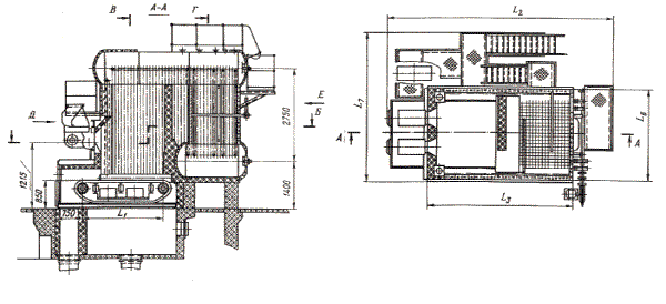 Чертеж Чертеж Котла КЕ 35-14 ГМ