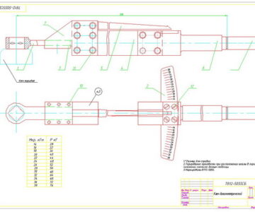 Чертеж Ключ динамометрический