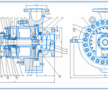Чертеж Чертеж центробежного насоса
