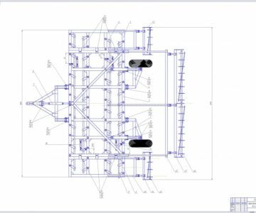 Чертеж Борона дисковая модульная БДМ 6х4