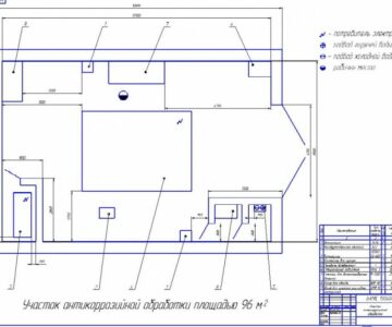 Чертеж Участок антикоррозийной обработки