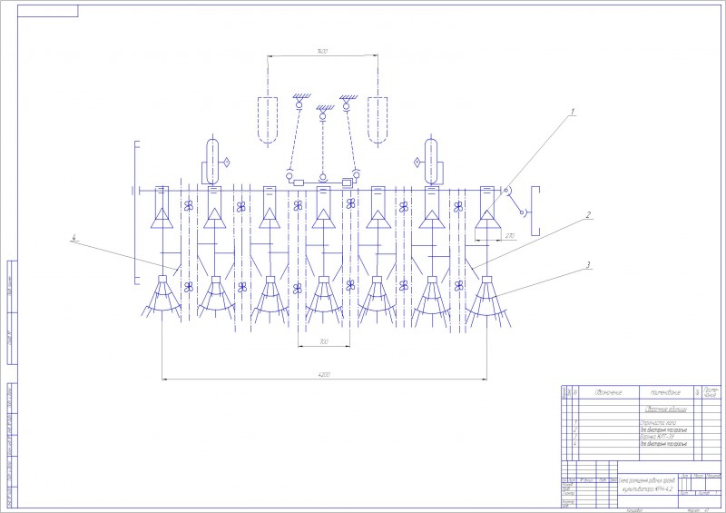 Чертеж Чертеж культиватора КРН-4,2